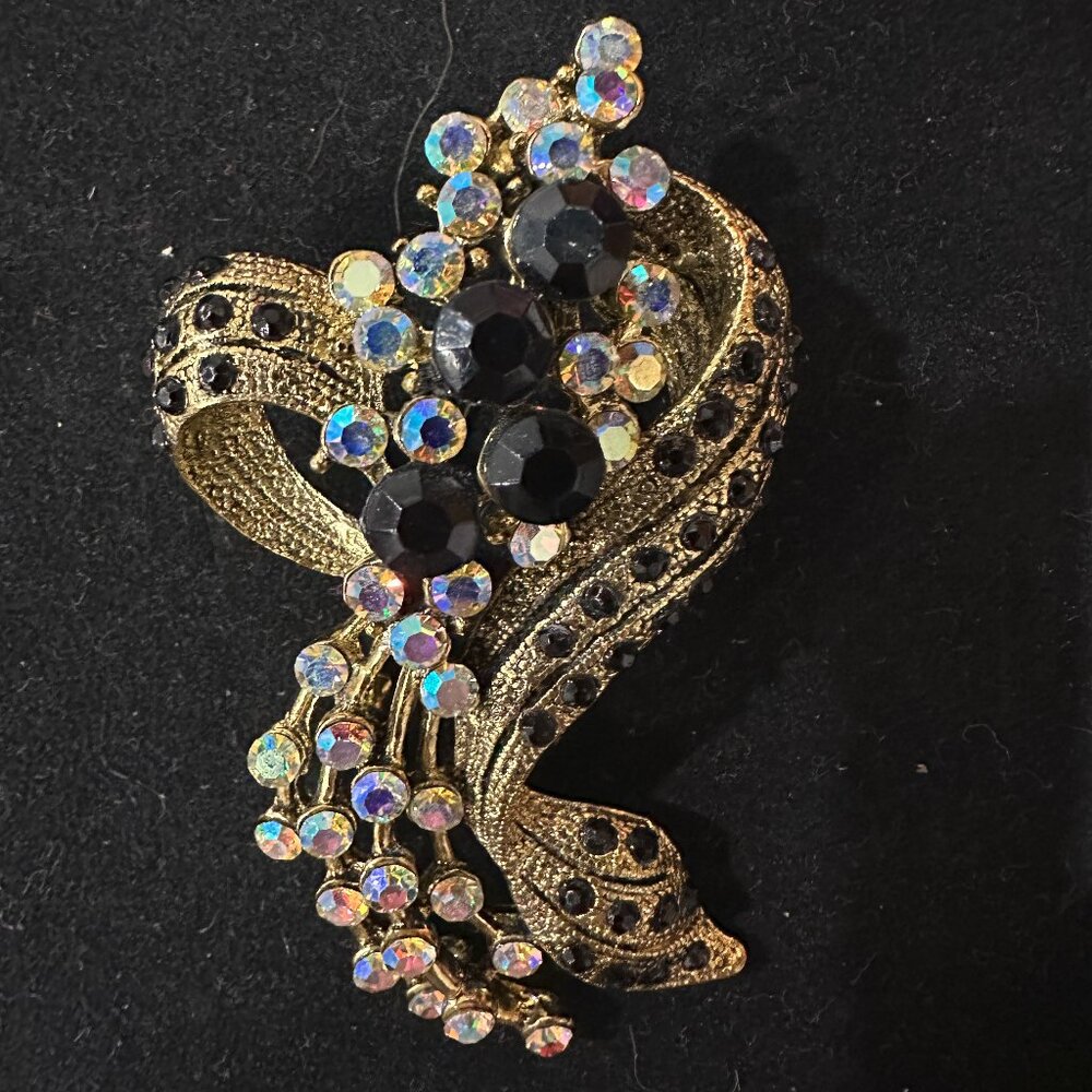 Vintage Black Crystal Rhinestones